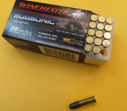 Winchester 22LR 42gr Max Hollow Point (HP) Subsonic x500 1065 fps (pest control & small game)|